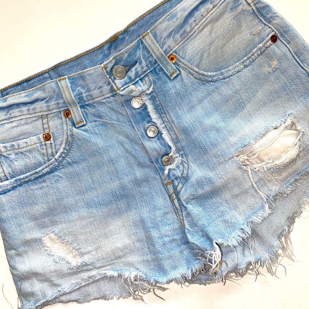 Levi 501 Distressed Jean Shorts